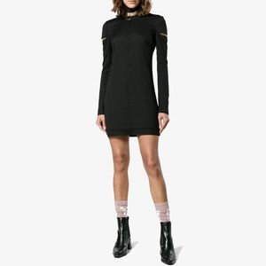 NWT Helmut Lang High Neck Cutout Mini Dress